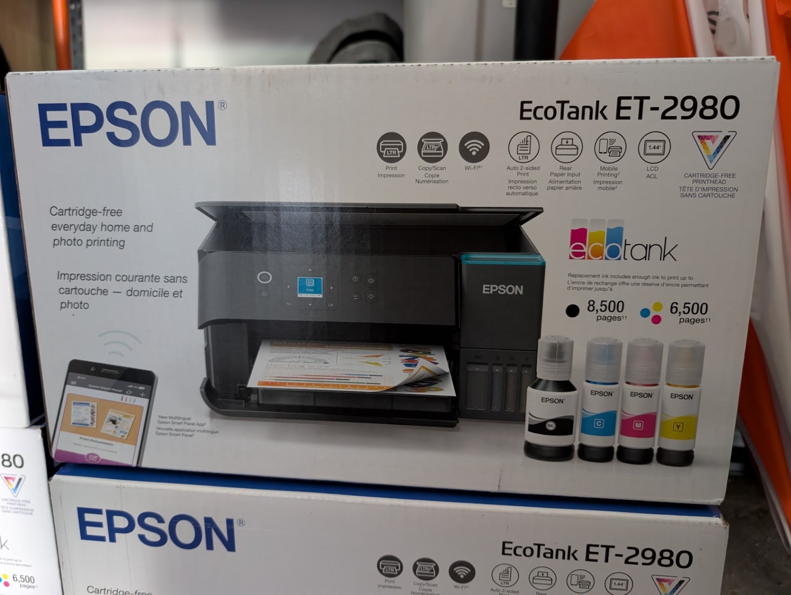Brand New in Box *Black* Epson EcoTank ET-2980 All-In-One Wireless Printer