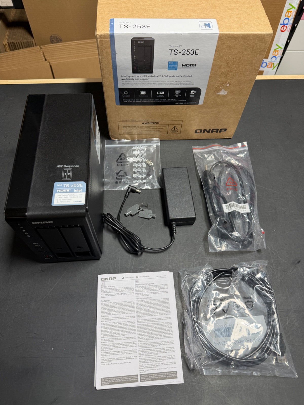 QNAP TS-253E-8G-US 2 Bay High-Performance Desktop NAS Open Box