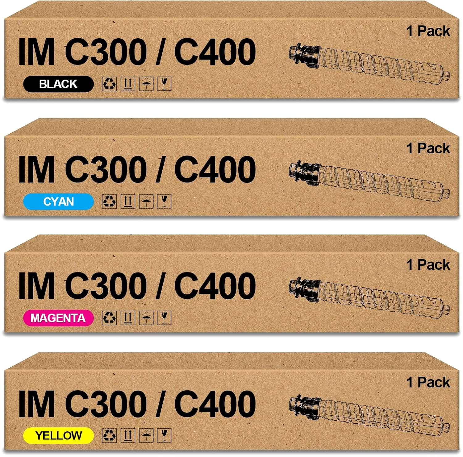 IM C300 / IM C400 Toner Cartridge for Ricoh 842378-842381 Series Printers