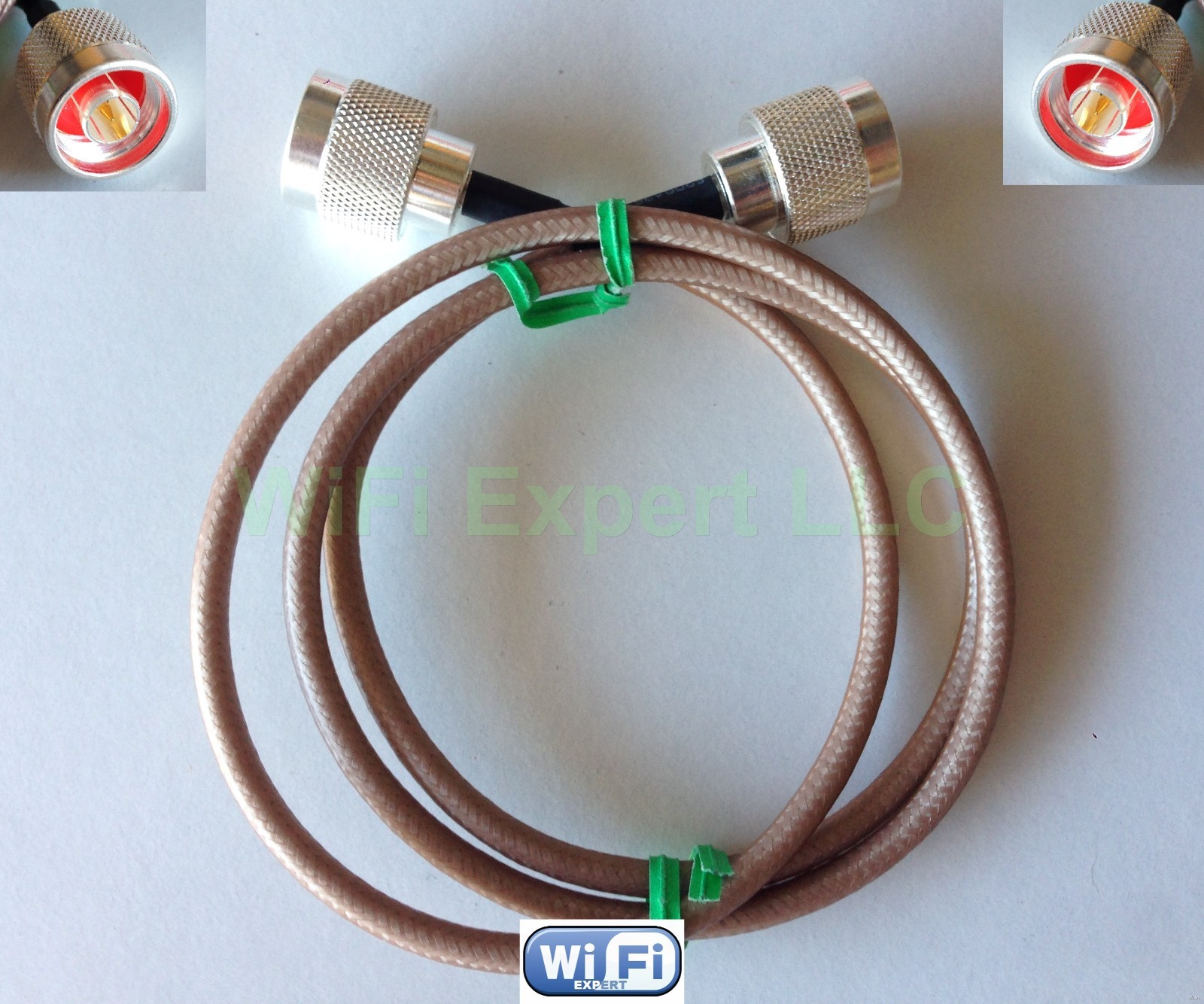 N male plug to N male Jumper Pigtail Cable RG400 from 25 to 100 feet Harbour Ind