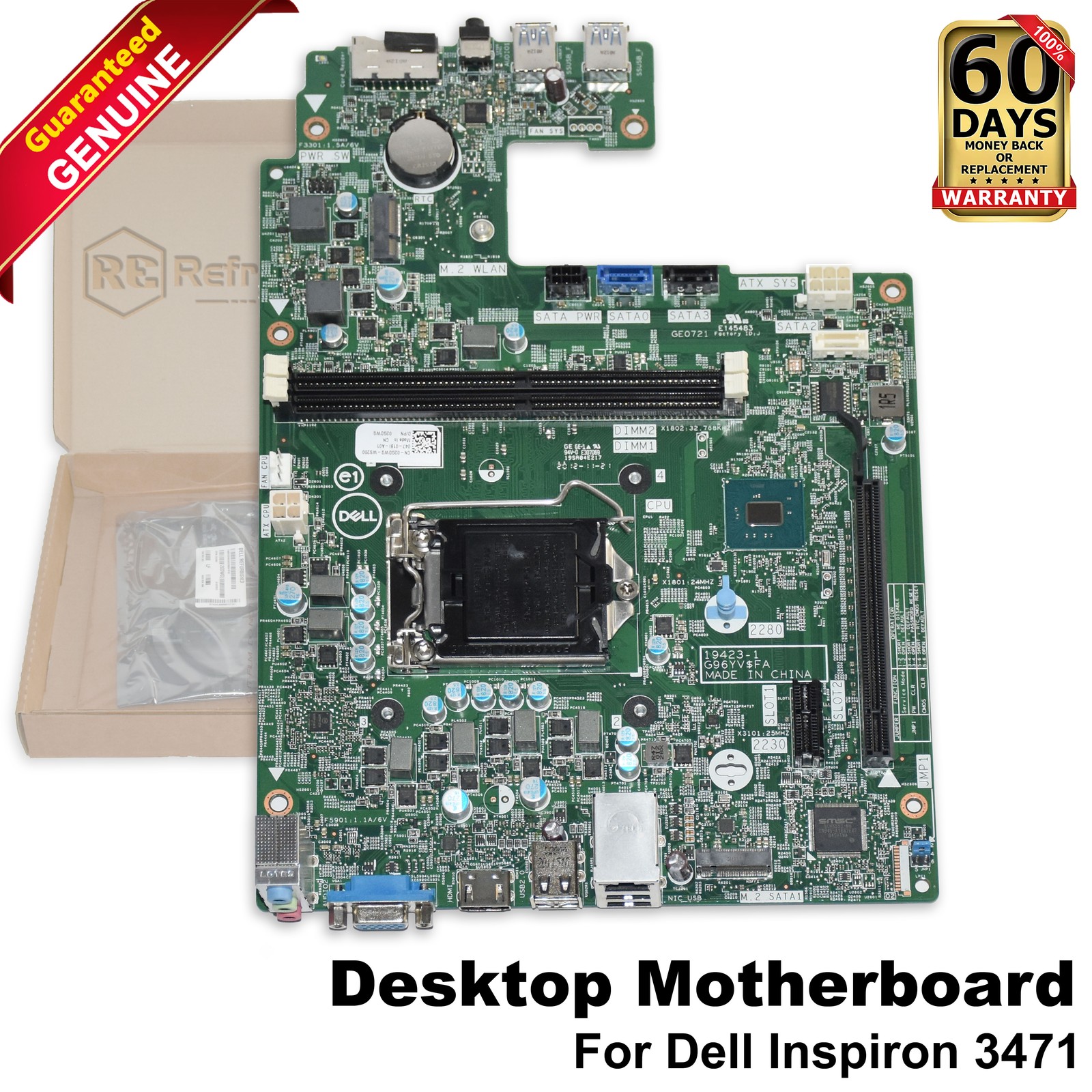 Dell Inspiron 3471 Motherboard Socket LGA1151 Intel B365 Chipset 19423-1 2GDWG