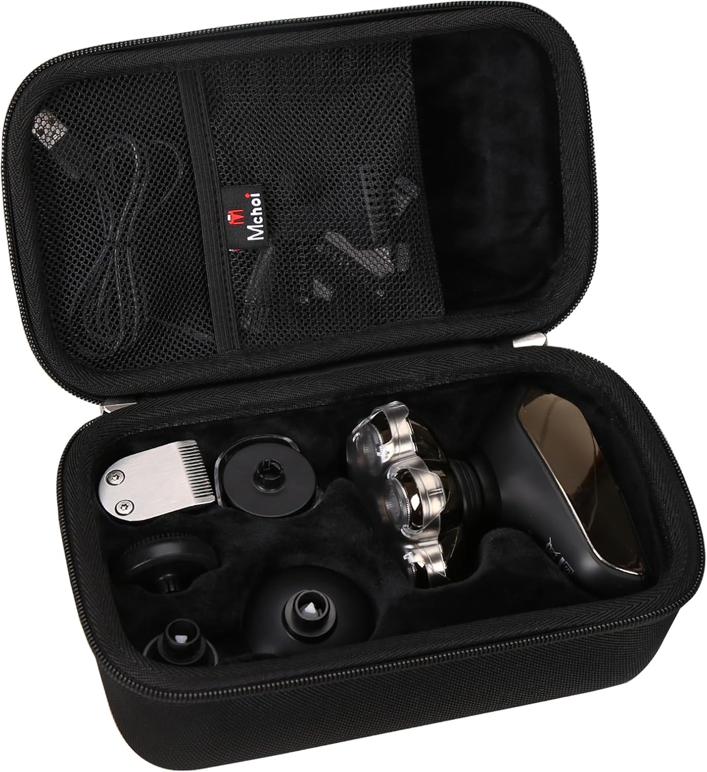 Mchoi Hard Case Suitable for SHPAVVER 5-in-1 Electric Razor IPX7 Black 