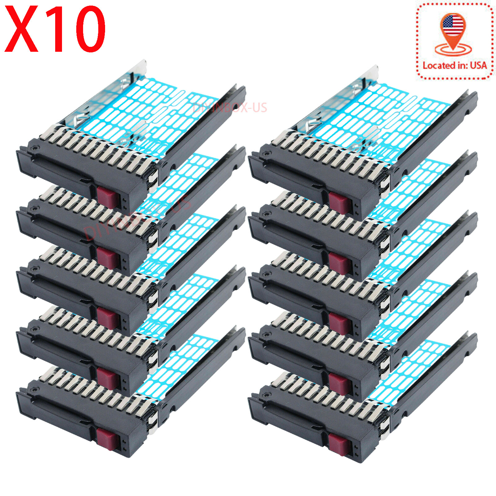 X10 2.5'' Drive Caddy Tray for HP Proliant DL360 DL380 ML350 G5 G6 G7 378343-002