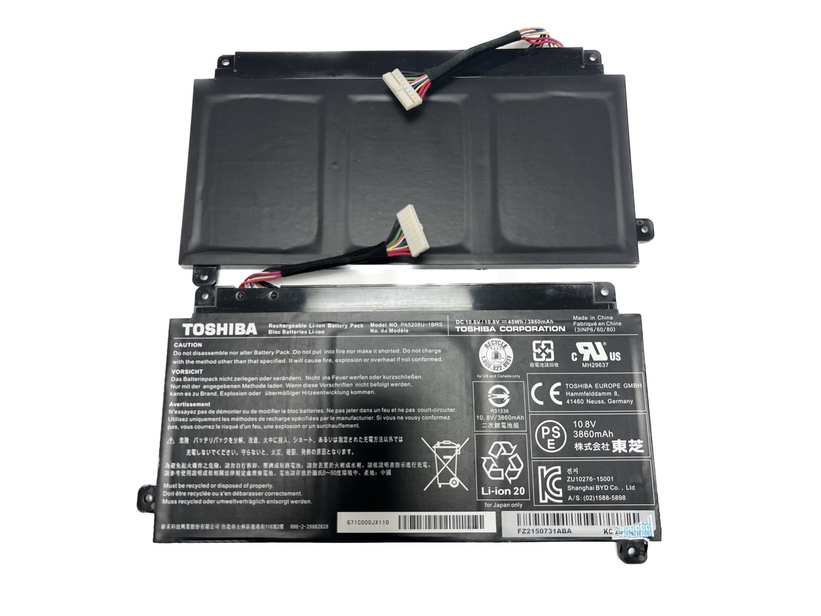 Genuine PA5208U-1BRS Battery for Toshiba Satellite E45w L55W P55w P50W CB35-B
