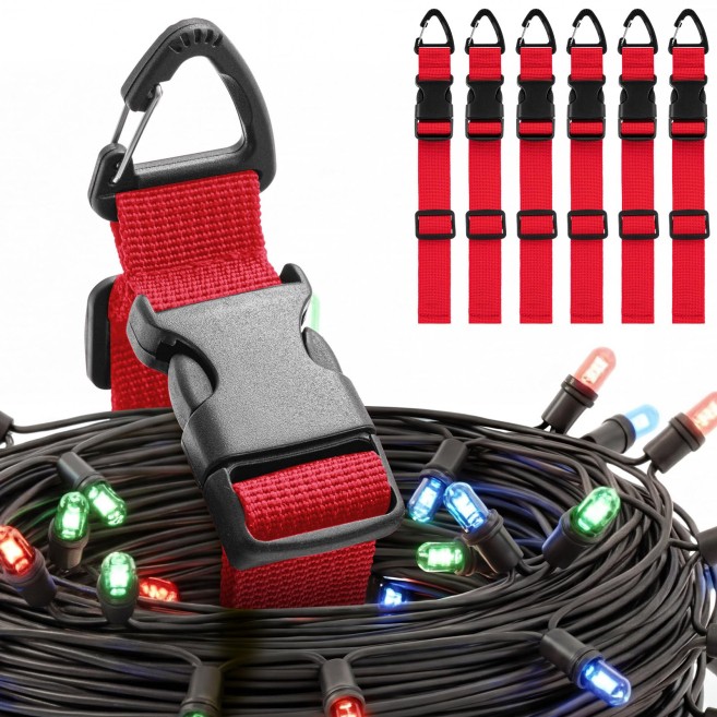 Wowangce 6 Pack 17 Inch Adjustable Extension Cord Holder Organizer with Triangle