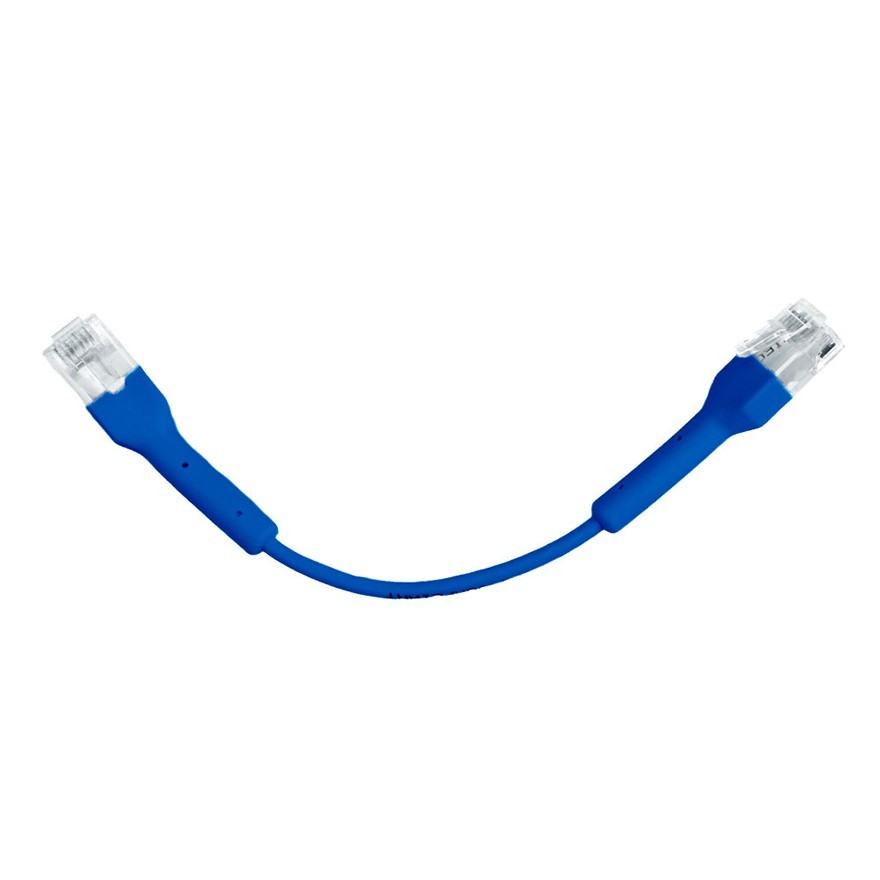 Skyline Cat6a Ethernet Patch Cable 6" Blue Bendable Slim, 8 Pack
