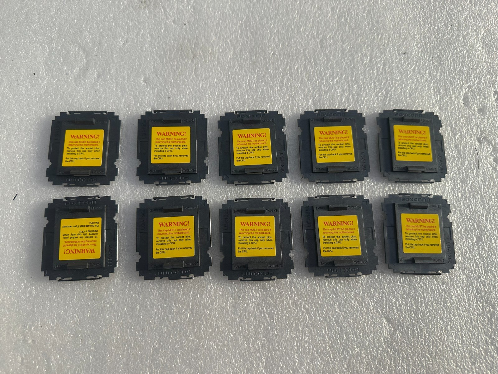 LOT OF 10 pcs Foxconn Intel LGA1366 CPU Socket Protector Cover ,ORIGINAL