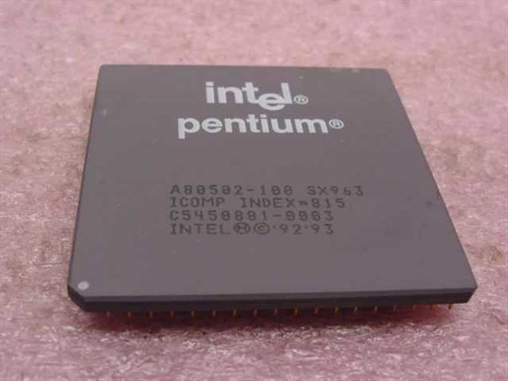 Intel SX963 P1 100 mHz Pentium Processor A80502100 Socket 7 CPU