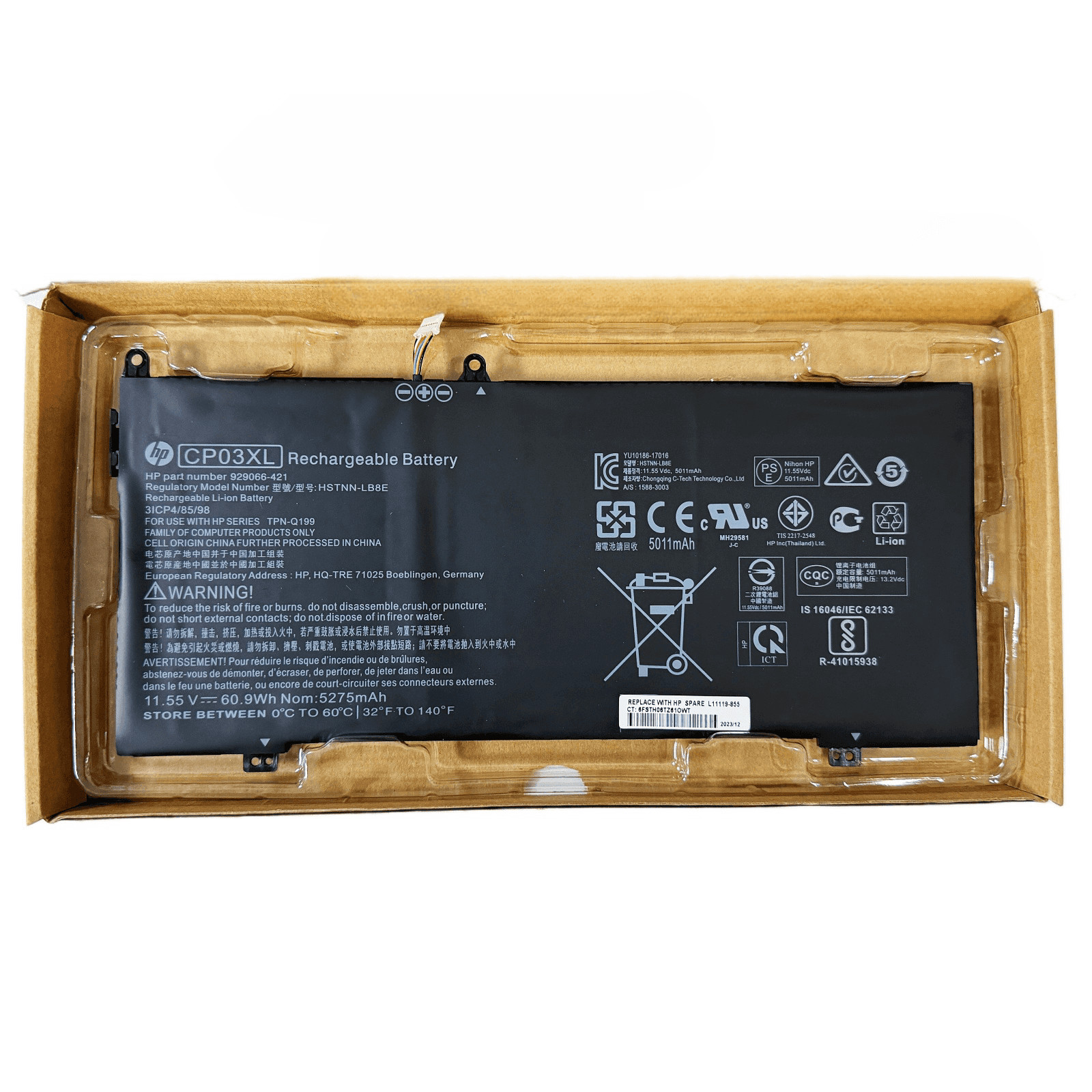 Genuine CP03XL Battery for HP Spectre x360 13-ae000 929066-421 HSTNN-LB8E 60.9WH