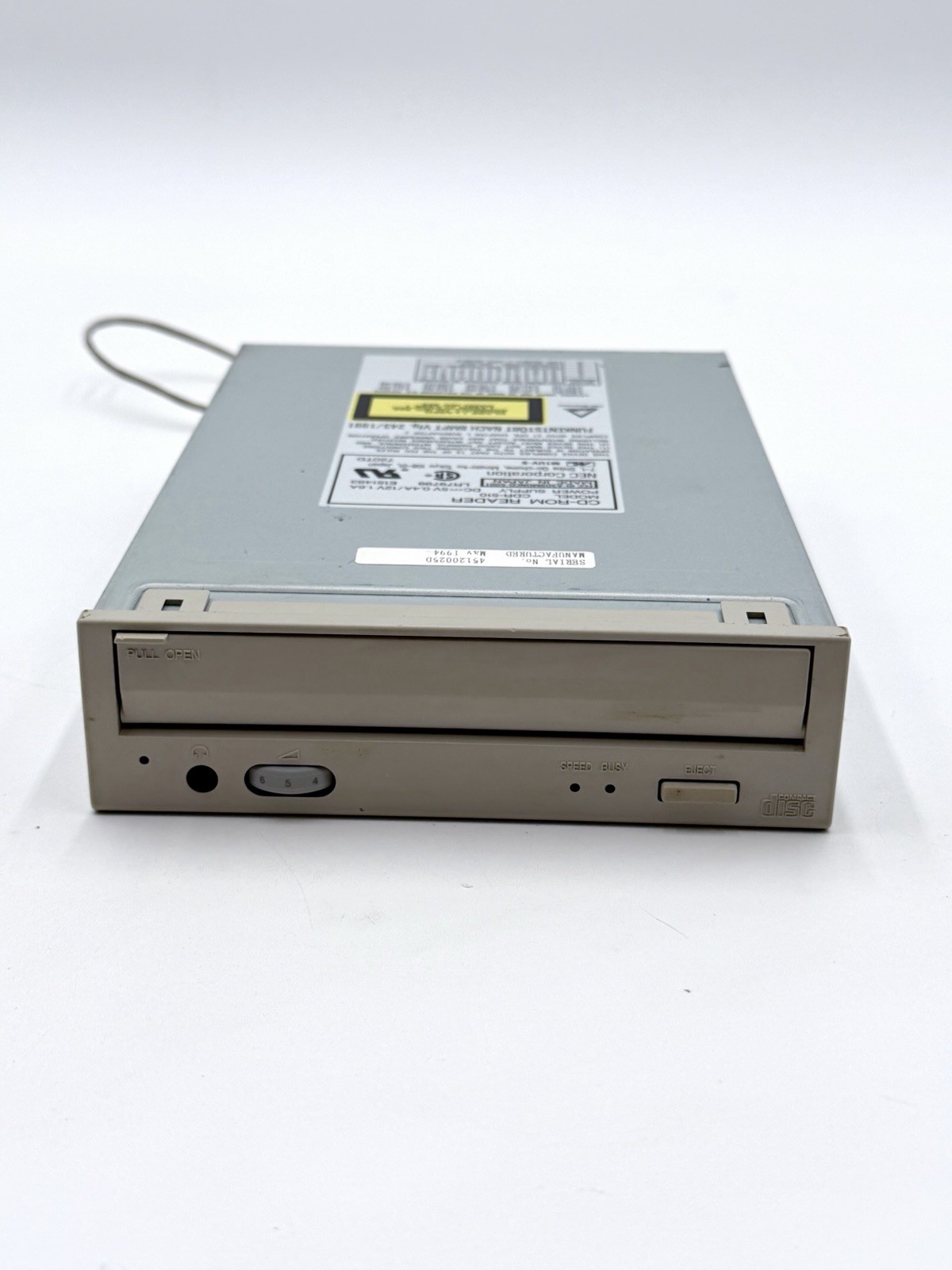 Vintage NEC CD-ROM Reader CDR-510 Japan 1991