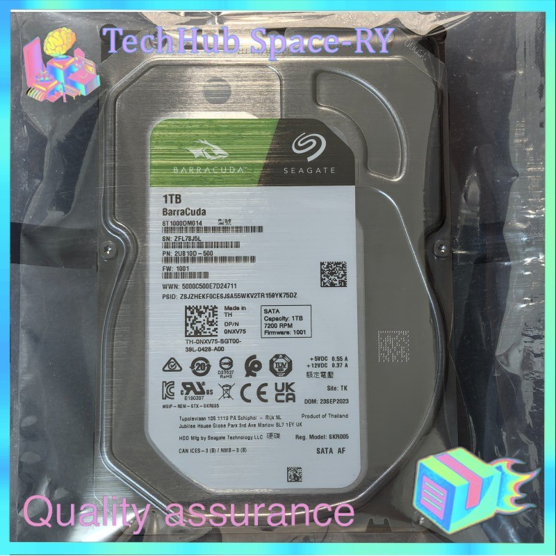 ST1000DM014 Seagate BarraCuda 1TB 7200RPM 64MB Cache SATA 3.5 HDD Hard Drive