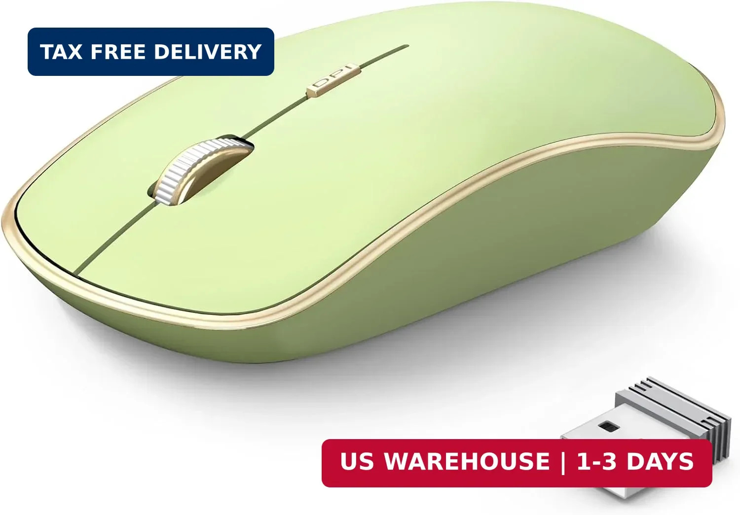 JOYACCESS J 2.4G Slim Wireless Silent Mouse - Portable Wireless Computer Mouse w