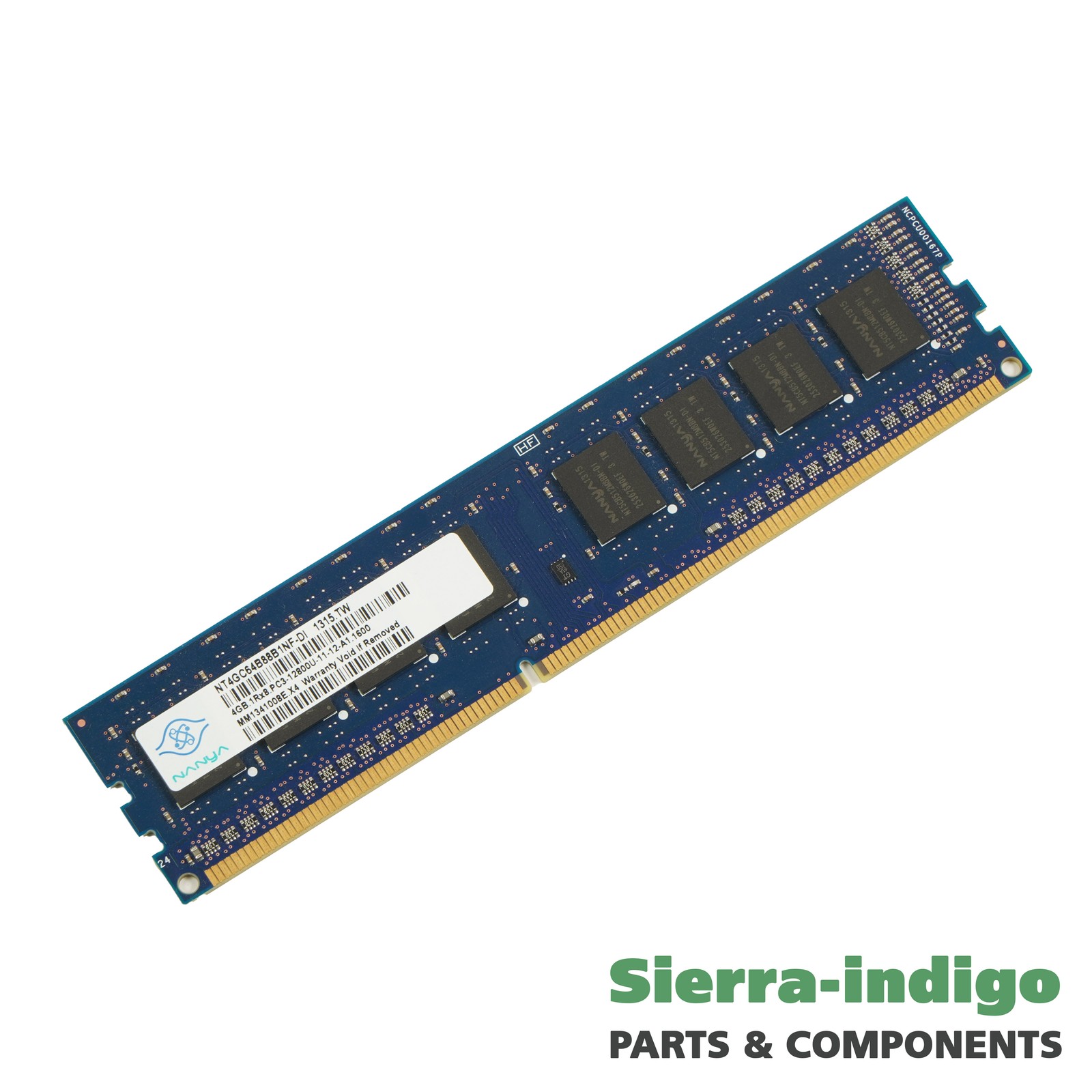Nanya NT4GC64B88B1NF-DI 4GB 1Rx8 PC3-12800U-11-12-A1 Memory RAM