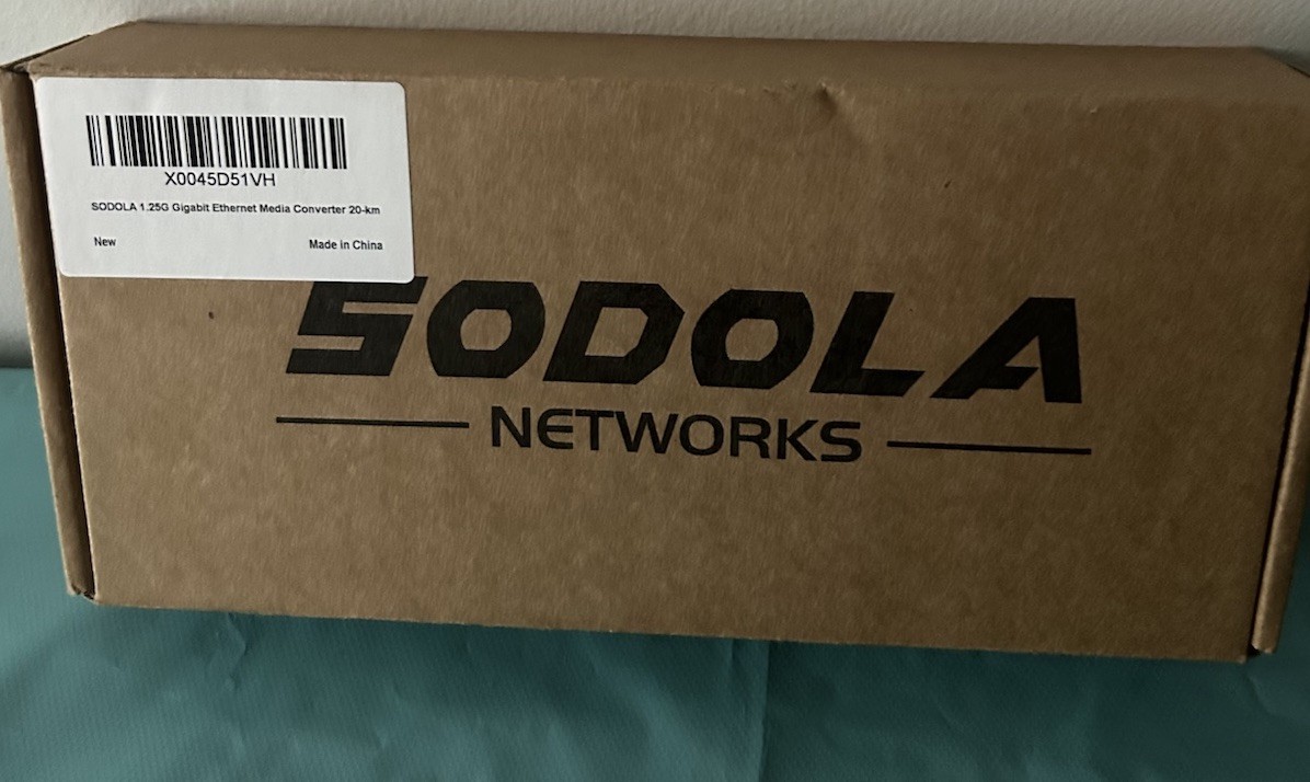 Sodola Gigabit Ethernet Media Converter, Multi Mode Dual LC Fiber to Ethernet