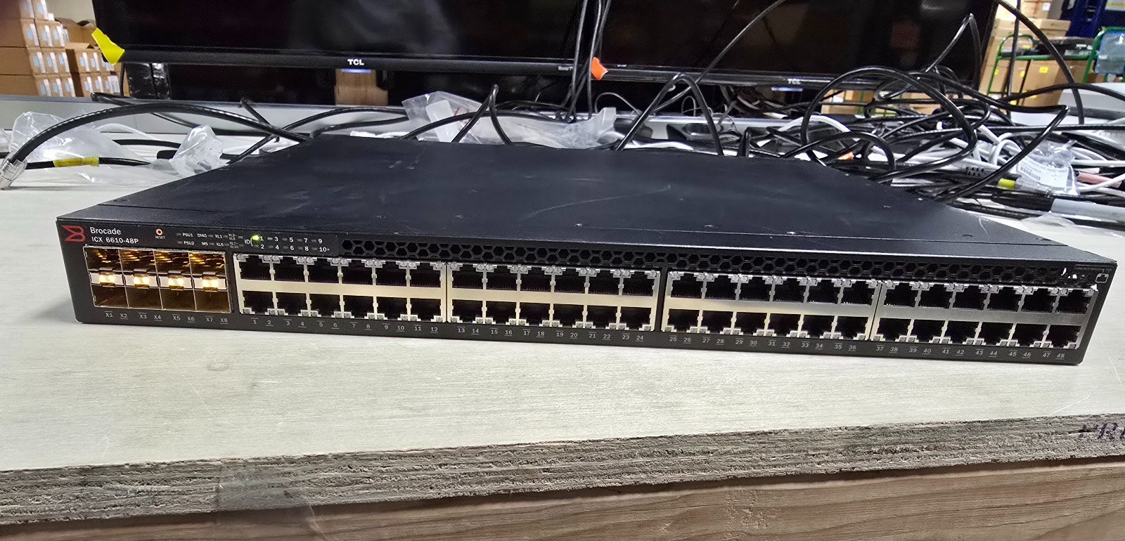 ICX6610-48P-E: Ruckus/Brocade 48-Port Ethernet Switch w/2x AC power supplies