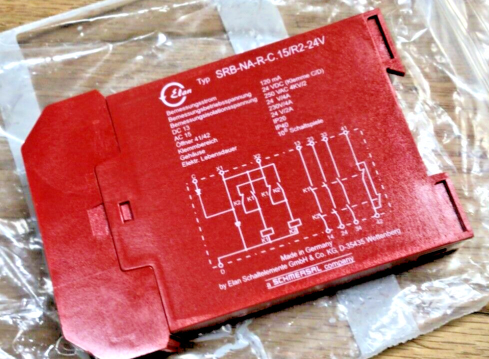 NEW ELAN SCHMERSAL SRB-NA-R-C.15/R2-24V SAFETY RELAY 