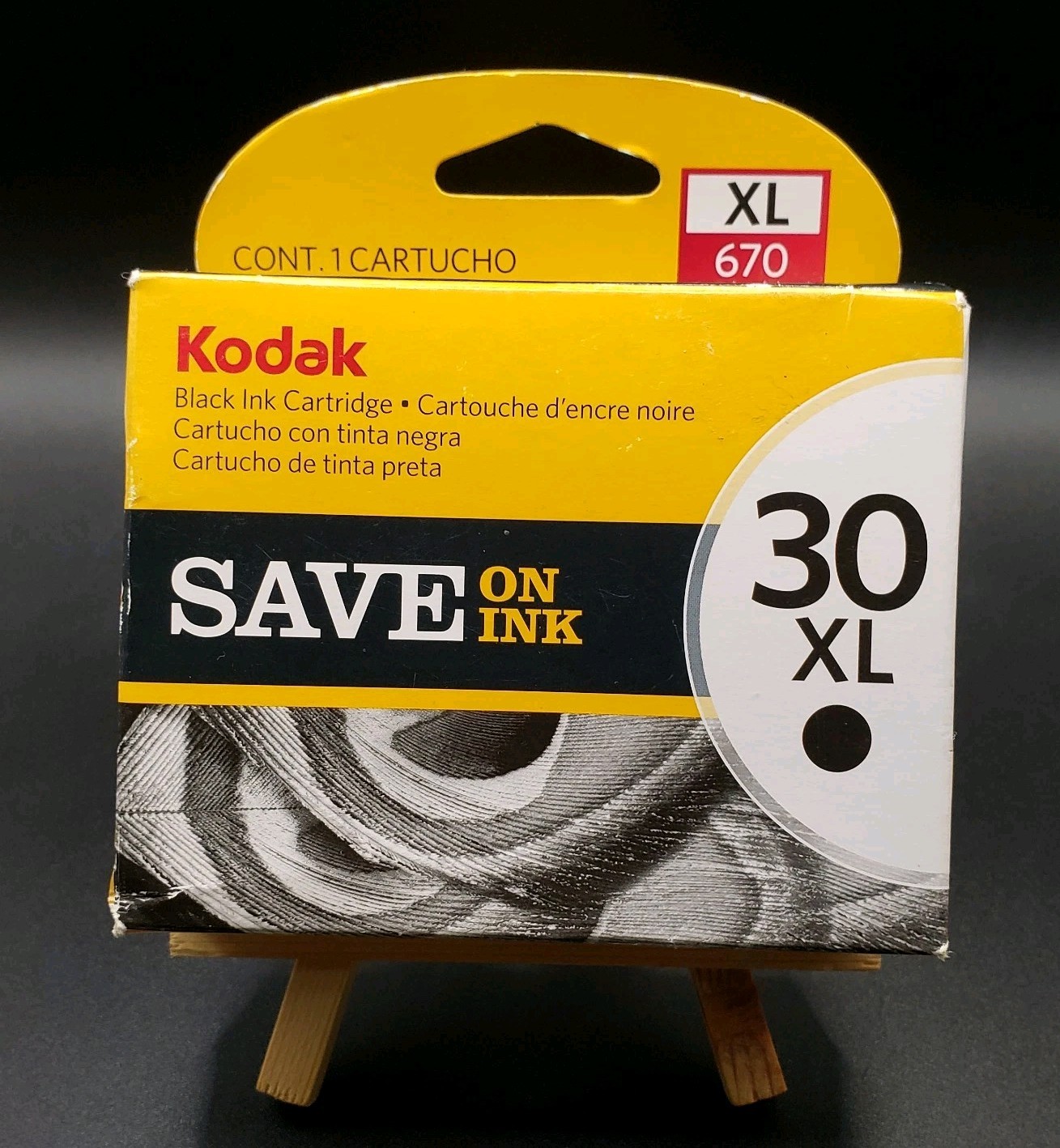 Genuine Kodak 30 Black Ink Cartridge Inkjet. Damaged Box  Still Factory Sealed