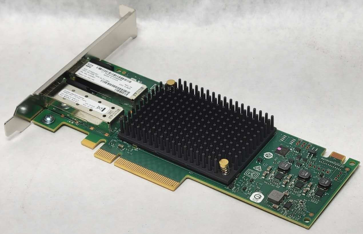 HPE SN1200E Dual Port 16Gb HBA SFP Card 870002-001 High Profile with SFPs
