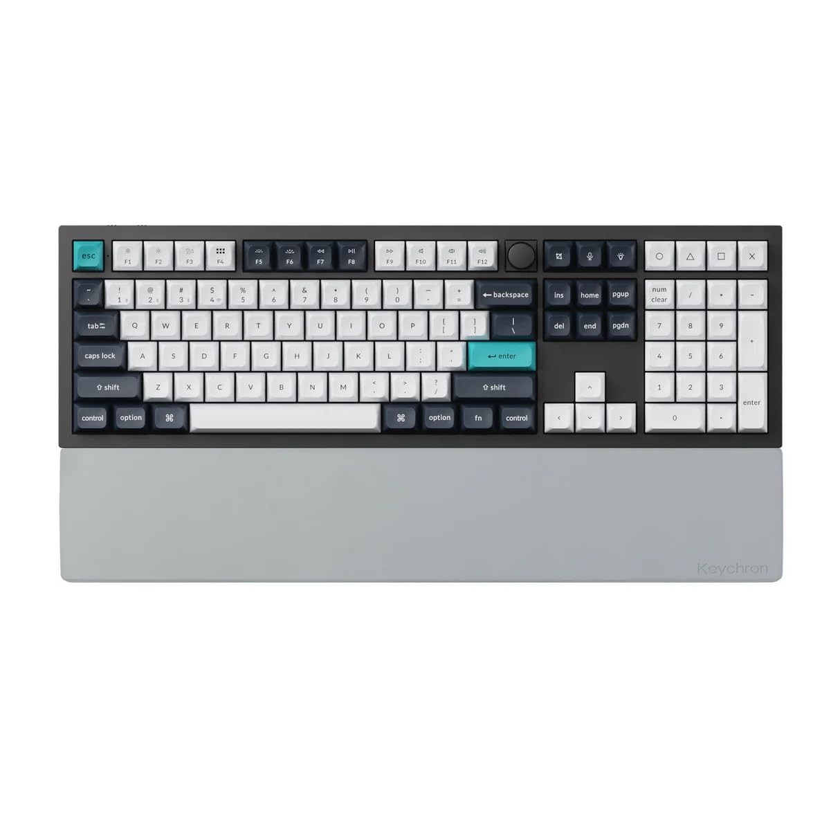 Keychron Gray Silicone Wrist & Palm Rest – 17.6" Full Size for K10 Pro / K10 ...