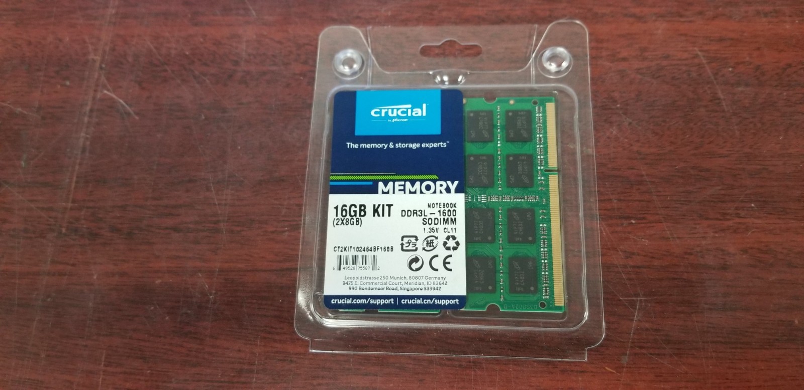 Crucial 16GB Kit (2x8GB) DDR3 Low Voltage Dual Rank Memory |CT2KIT102464BF160B|
