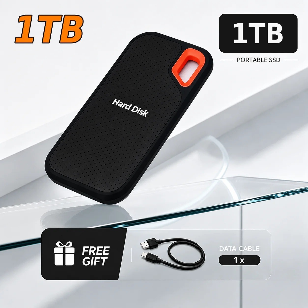 2TB 4TB 8T Portable SSD Type-C External Hard Drive High Speed USB 3.1 Laptop
