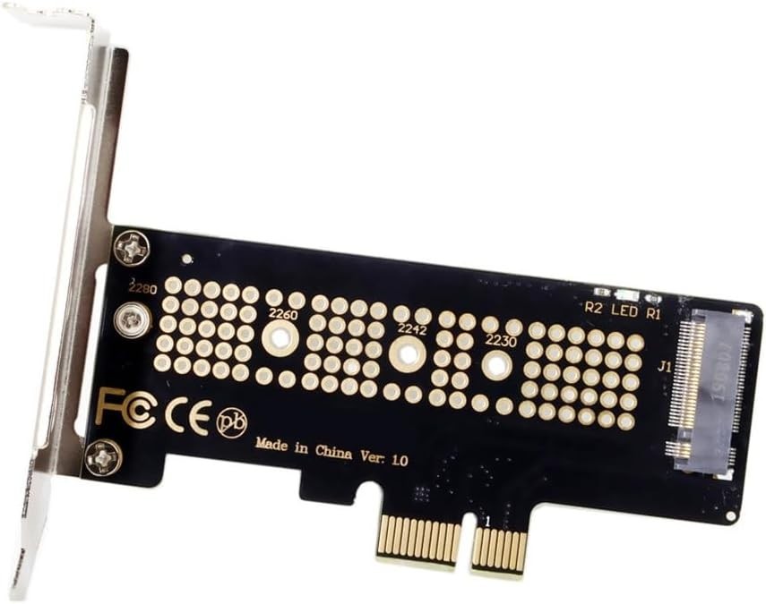 Durable PCIe to M.2 NVMe Adapter - Supports M-Key SSDs with Low Profile Design