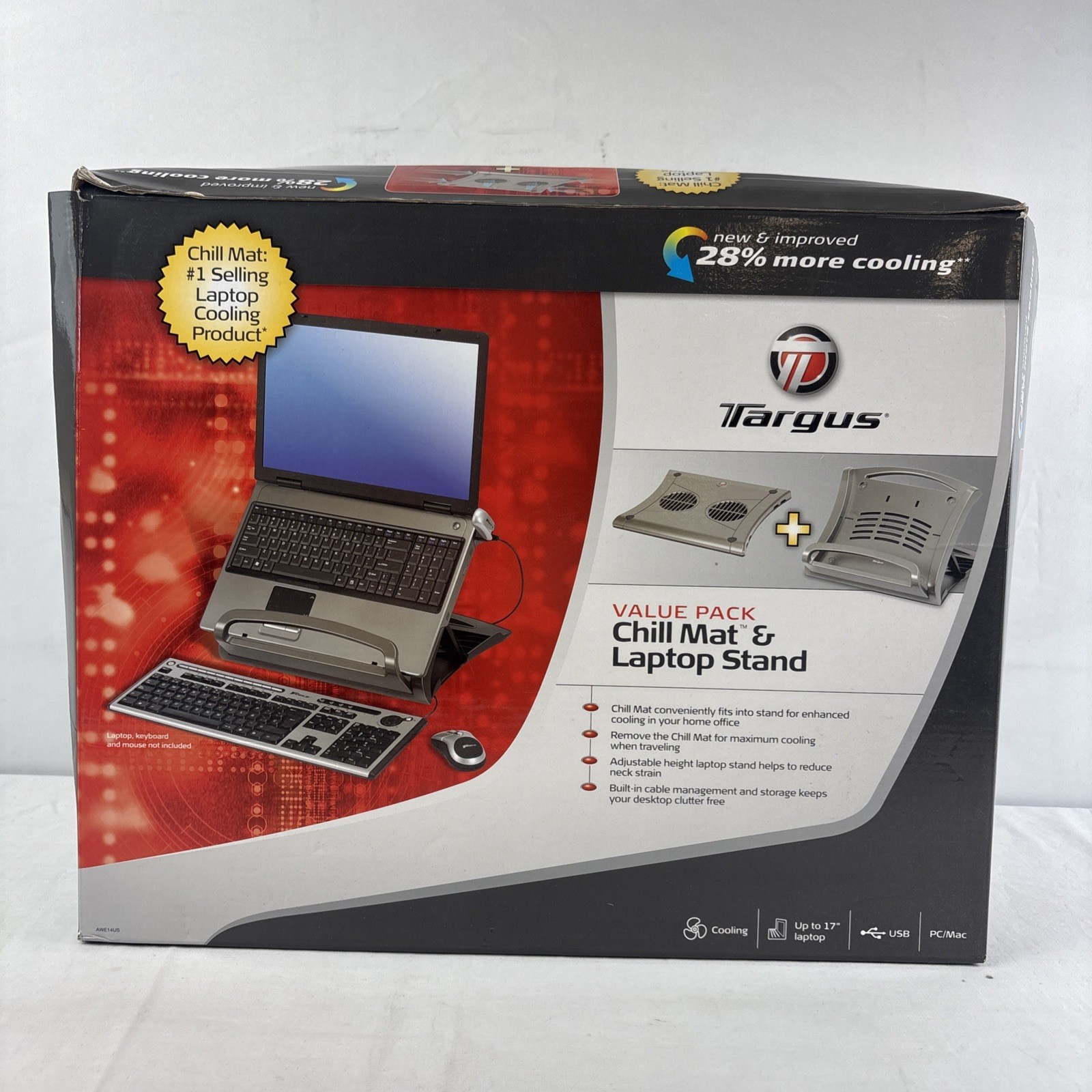Targus Chill May & Laptop Stand Value Pack Adjustable PC/Mac USB New In Box