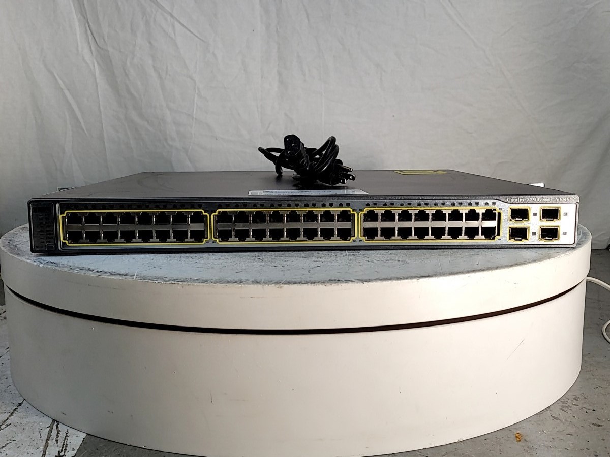 Cisco Catalyst 3750G PoE-48 WS-C3750G-48PS-S V03 Network Switch