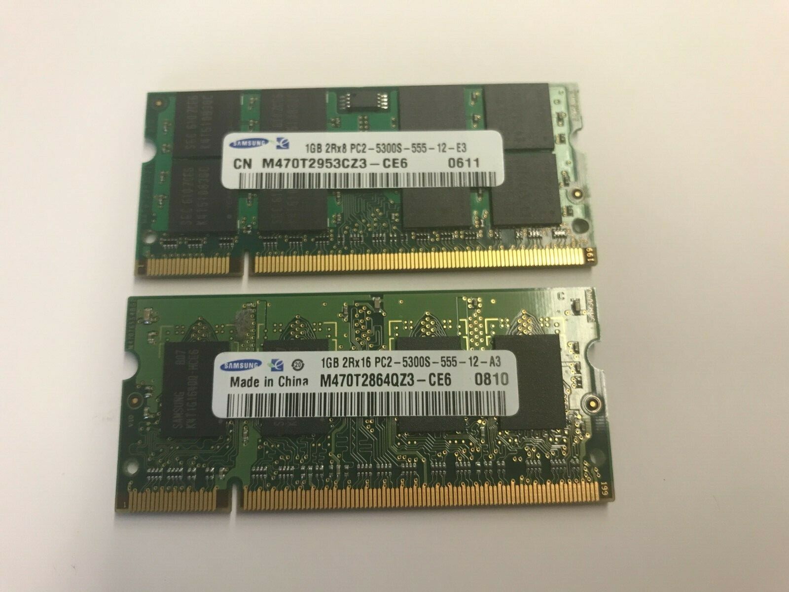 2x1GB  PC2-5300   MEMORY RAM FOR LAPTOP IBM  Thinkpad DELL HP R60 R60i T61p 