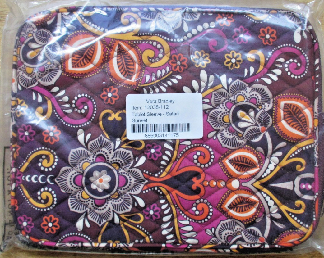 Vera Bradley ~ Safari Sunset #12038-112 * Tablet Sleeve ~ NEW ~ iPad Case