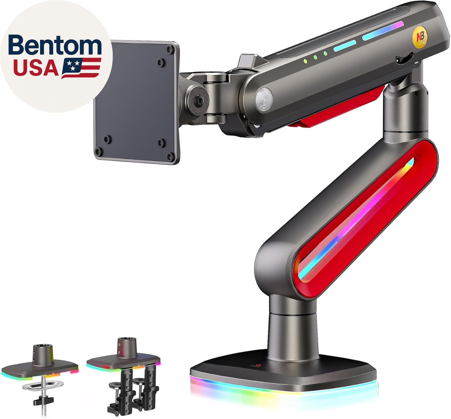 NB Designer Gaming Monitor Arm for 32 to 60 Inches Screen, Load up to 20 Kg, VES