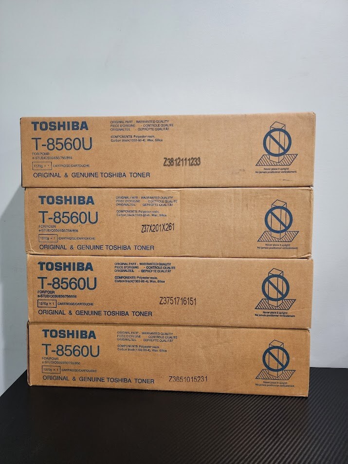 Toshiba T-8560 Black Toner Cartridge E STUDIO 556 Genuine Lot of 4