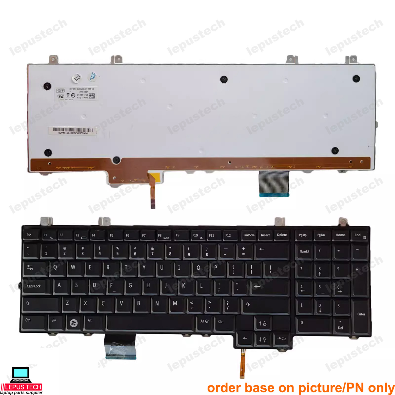 DELL Studio 1735 1736 1737 PP31L backlit US keyboard