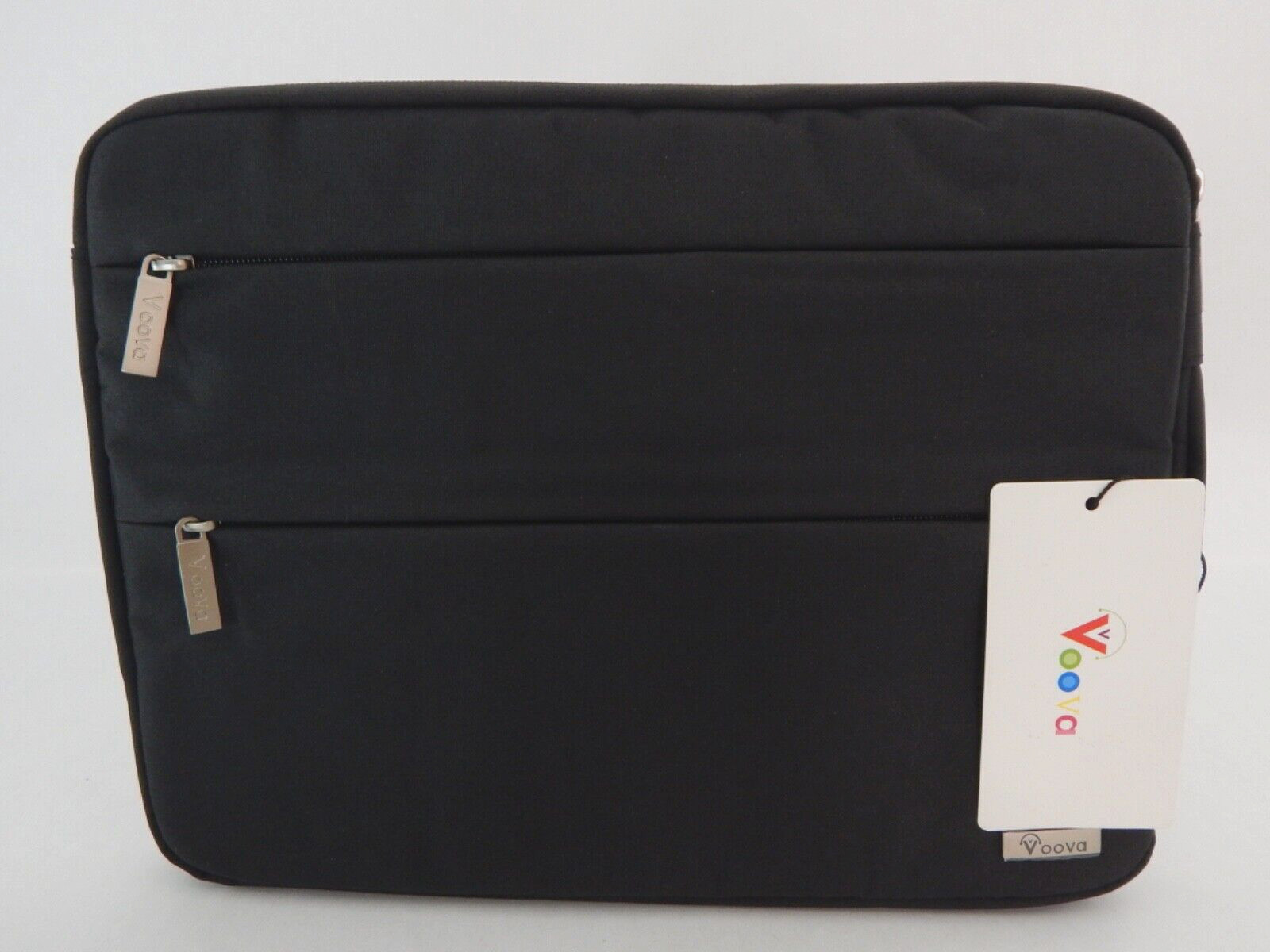 Voova 12" Inch Water Resistant Laptop Sleeve Case w/ Handle & Pocket, Black