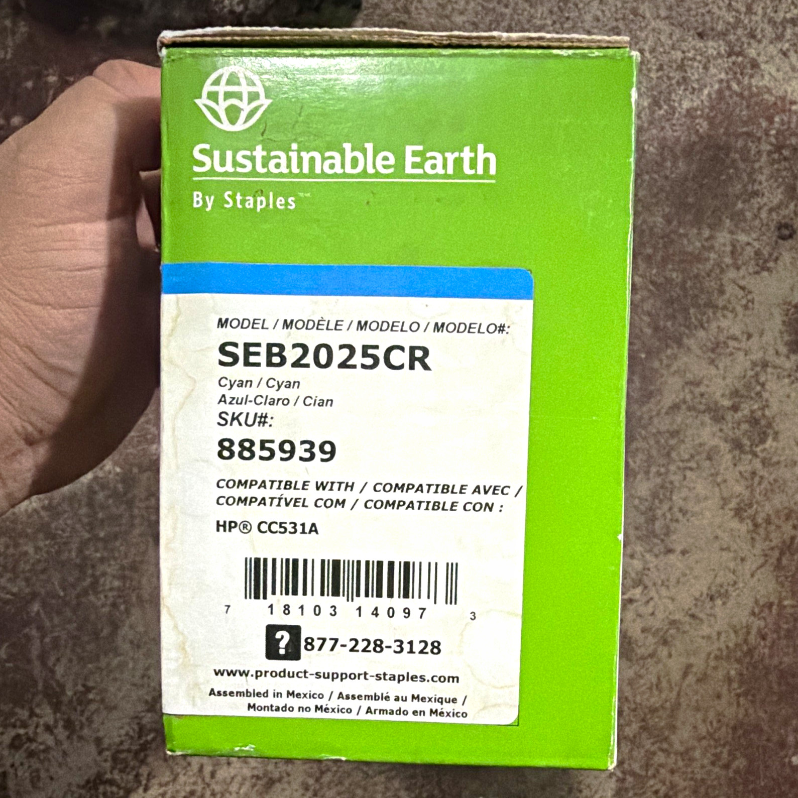 Sustainable Earth SEB2025CR Cyan Reman Laser Toner Replacement for HP CC531A