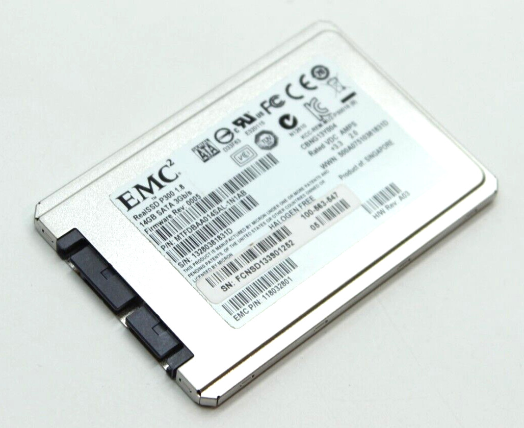 100-563-547 EMC 14GB (SLC) SATA 3Gb/s uSATA 1.8-in SSD VNXe3100 NEW~