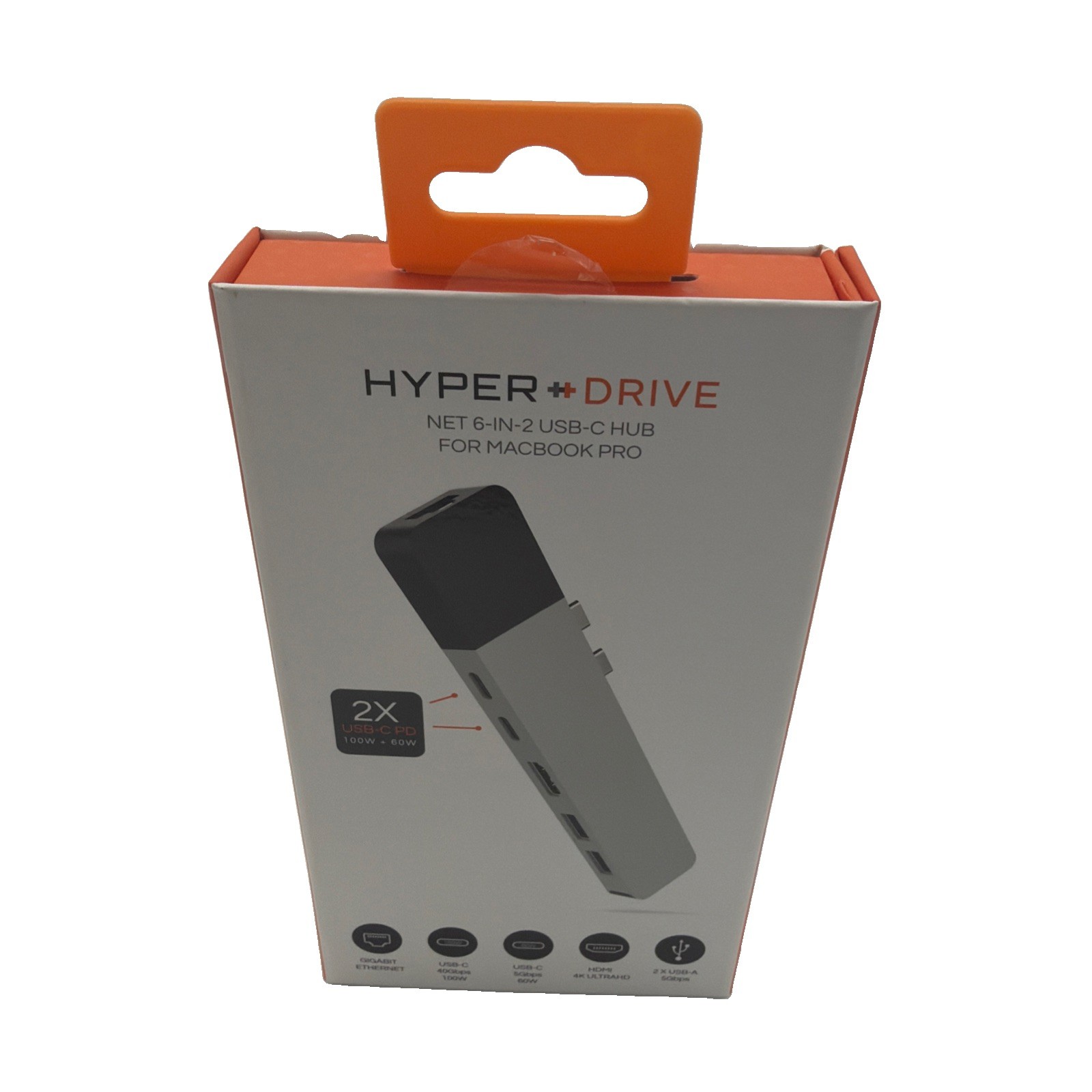 HyperDrive Net USB-C 6-in-2 Hub for USB-C MacBook Pro - Space Grey [GN28N-GRAY]