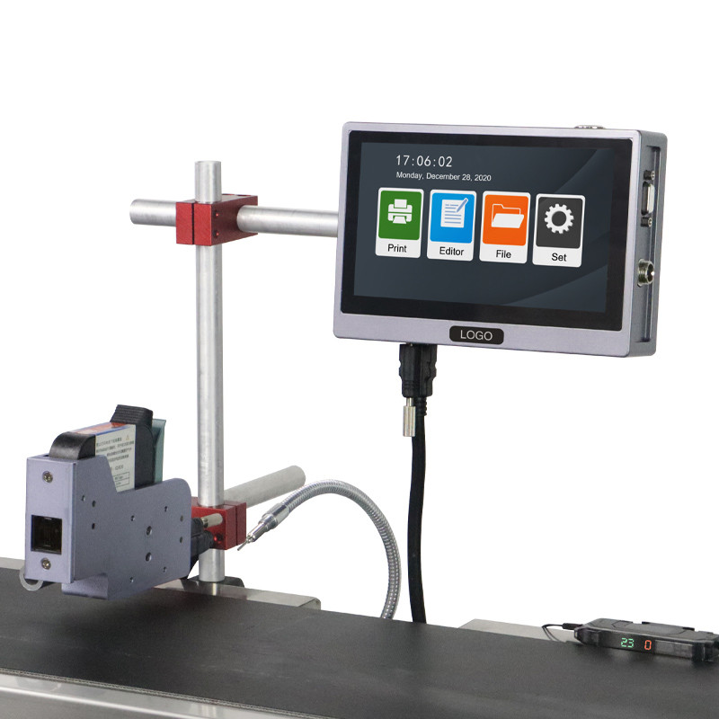 12.7mm Online Inkjet Printer without Conveyor Date Batch QR Barcode