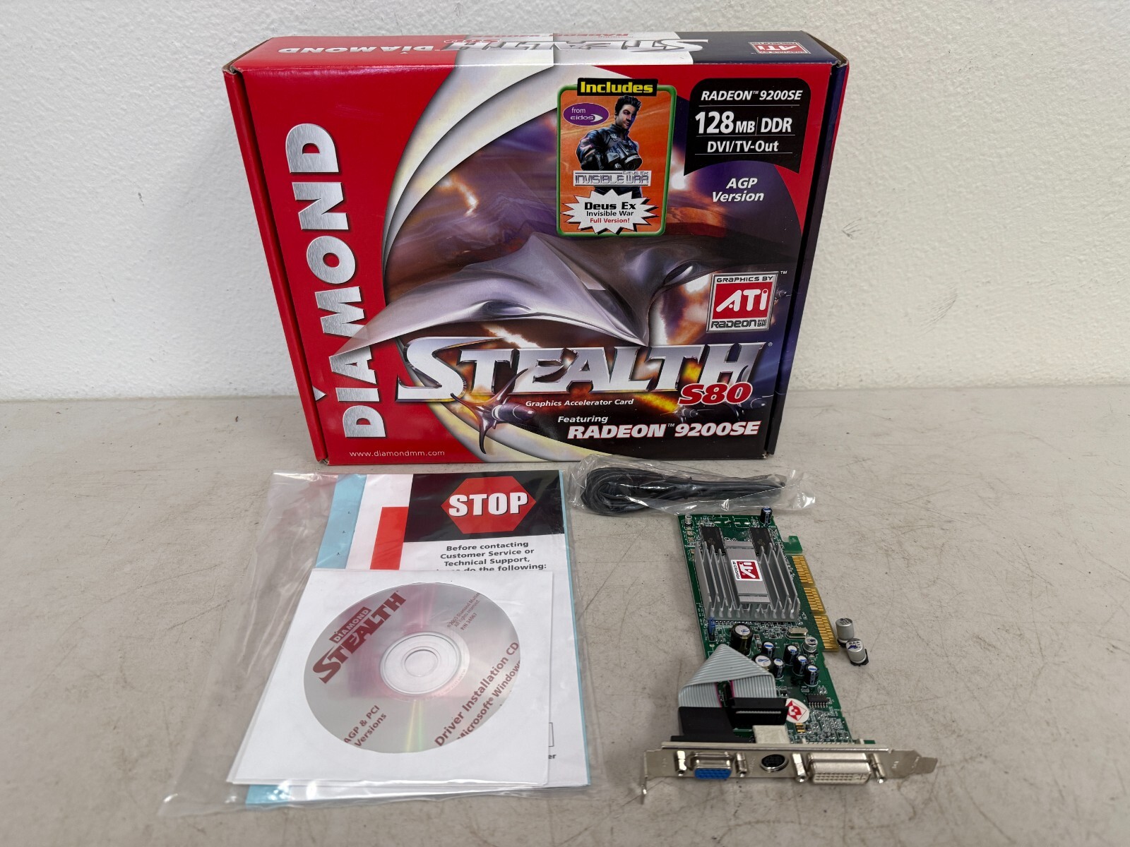 DIAMOND STEALTH S80 RADEON 9200SE 128MB DDR GRAPHICS CARD S80AGP