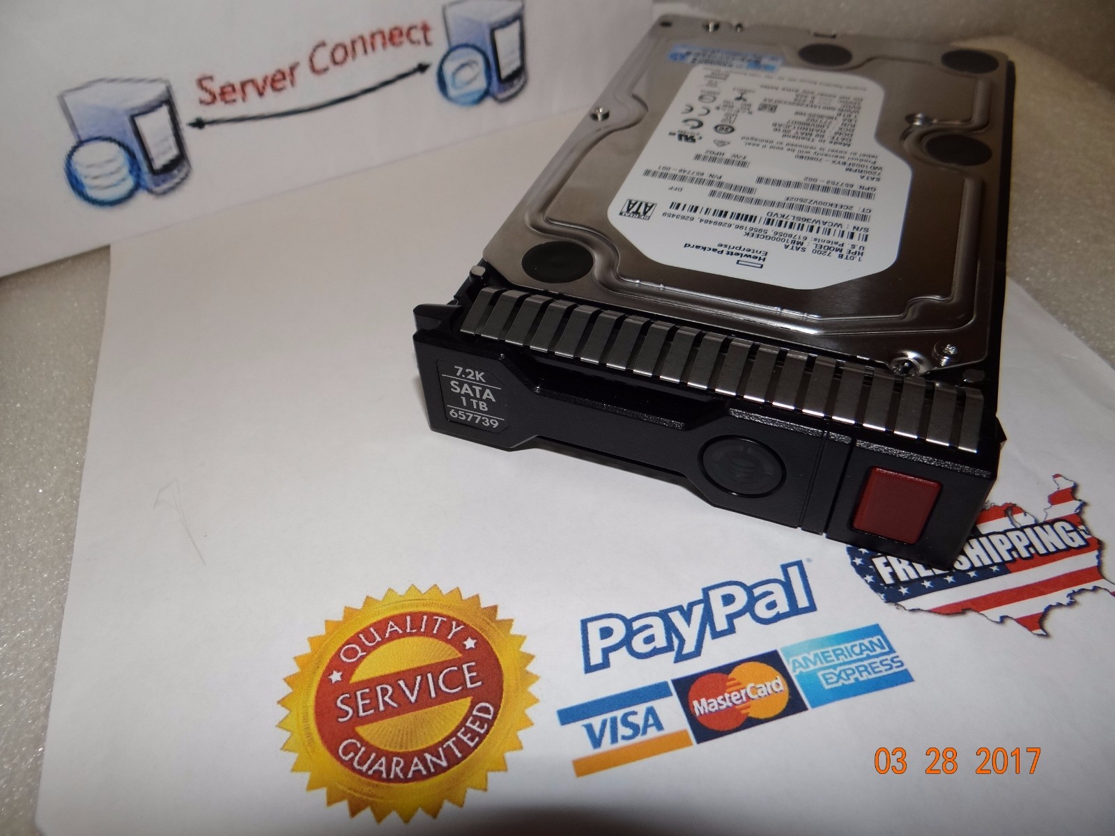 -New in Bag-657739-001 HP 1TB SATA 7.2K 3.5" SC HDD -- MB1000GCEEK G8 657749-001