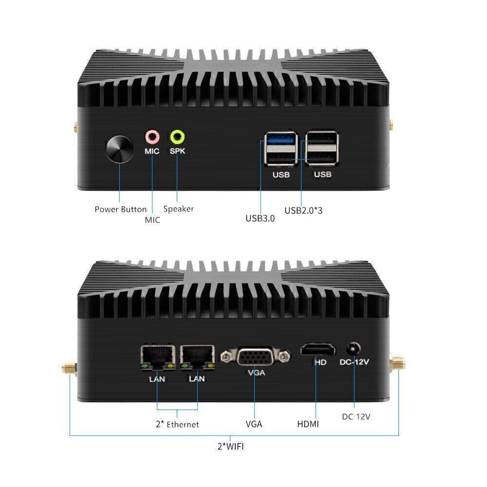Mini Gaming PC Plug&Play, J1800 2THDD 4G Ram