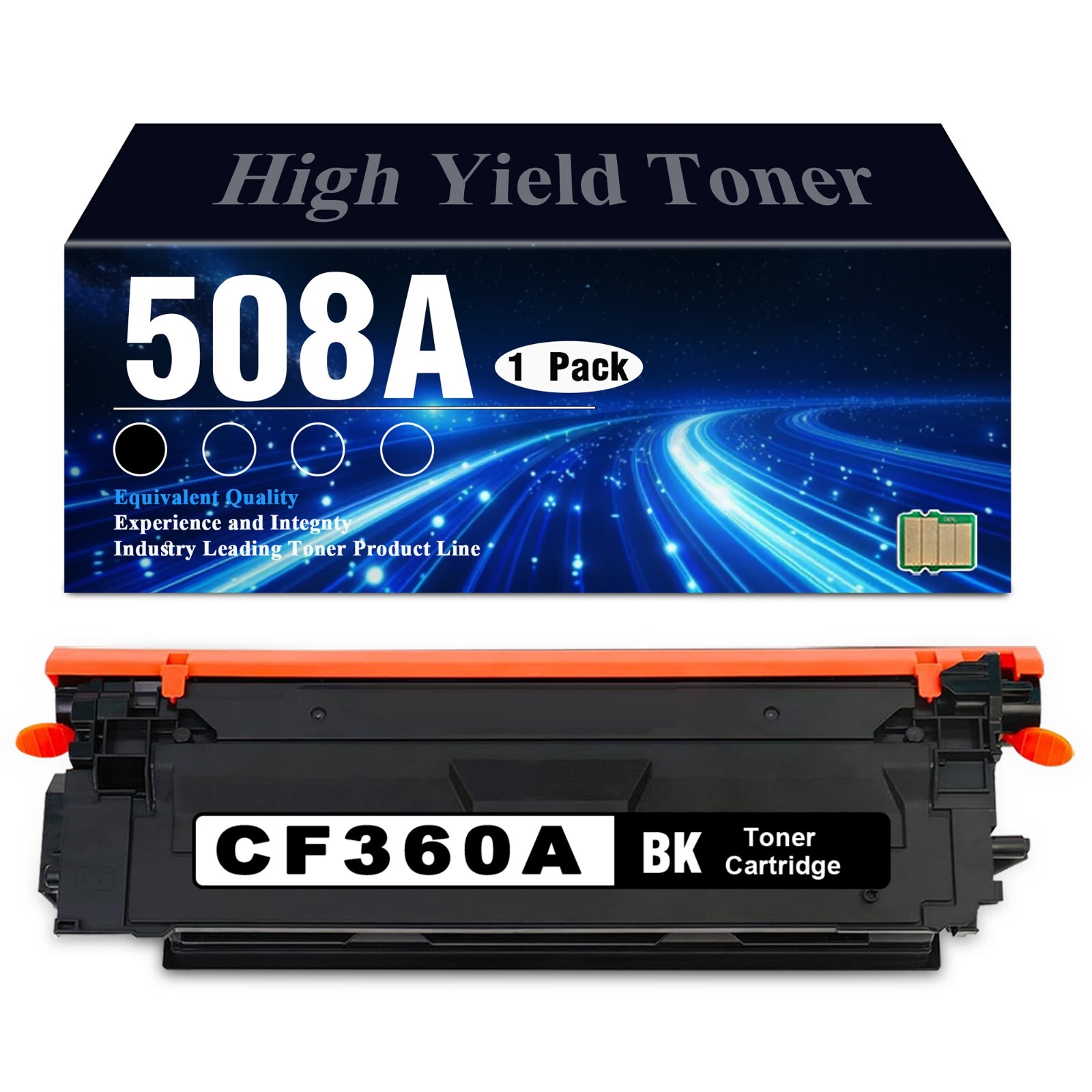 508A Black Toner Cartridge for HP M553 Series Printers, Smart Chip (1-Pack)
