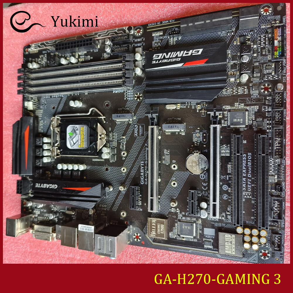 FOR GIGABYTE GA-H270-GAMING 3 DDR4*4 LGA1151 64GB HDMI DVI-D Motherboard Test OK