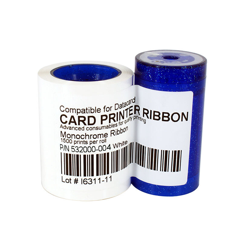  Ribbon Kit for Datacard SD CD series 532000-004 White Monochrome 1500 Prints