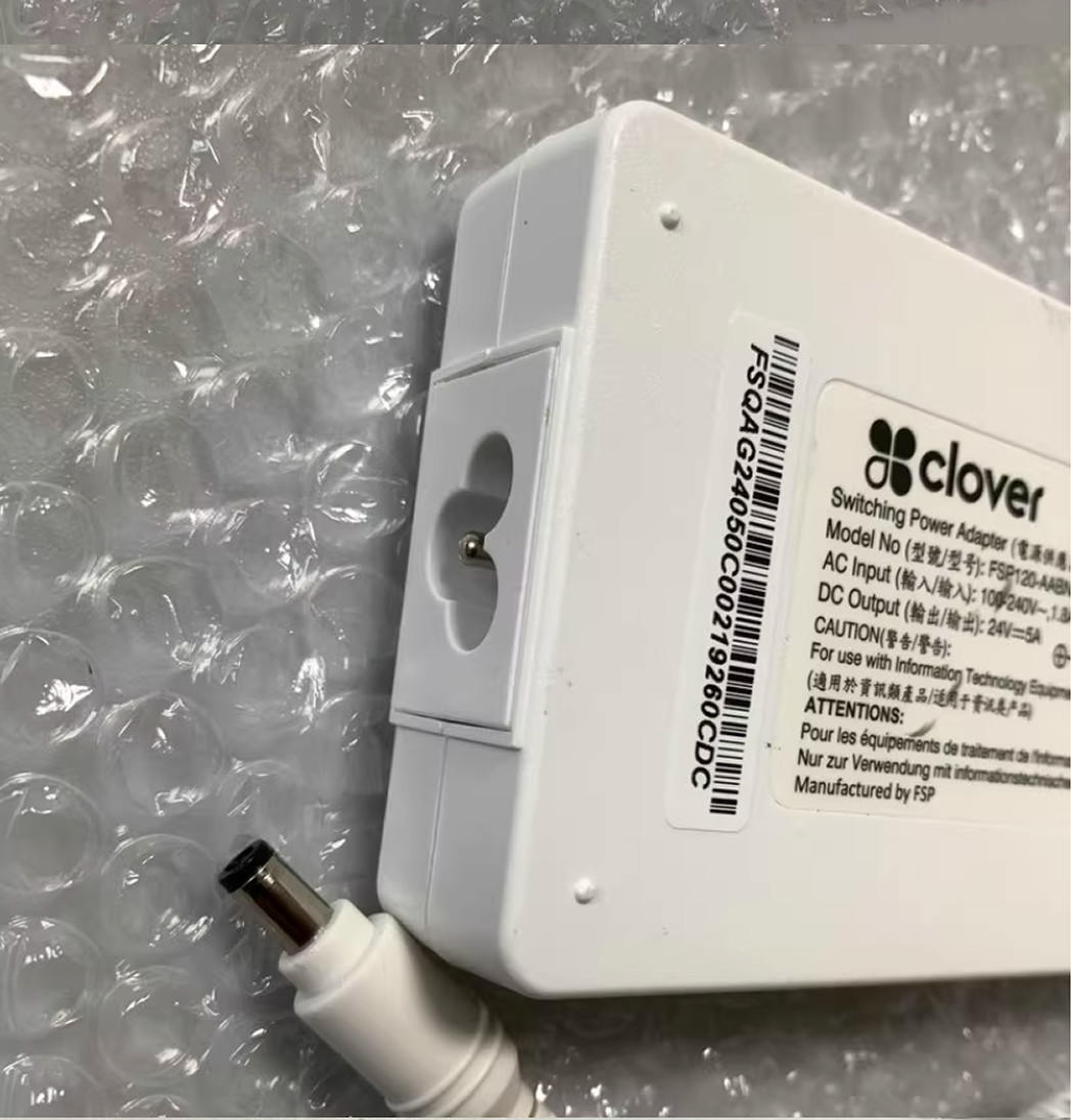 Original OEM Clover Station Hub H500/w FSP120-AABN3 24V 5A AC Power Adapter&Cord