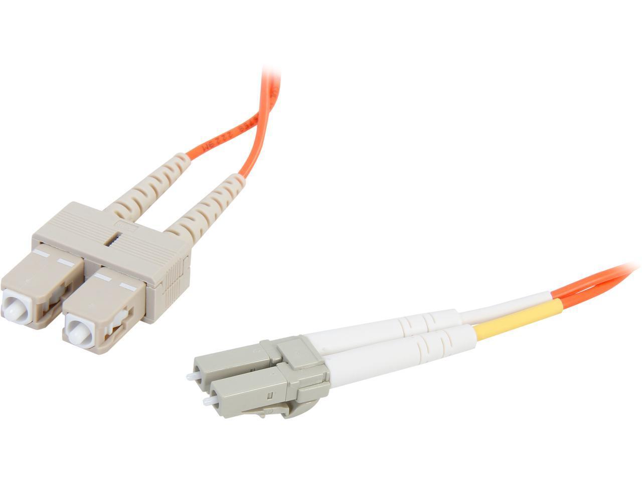 C2G 33155 6.56 ft. LC/SC Duplex 62.5/125 Multimode Fiber Patch Cable - Orange Ma