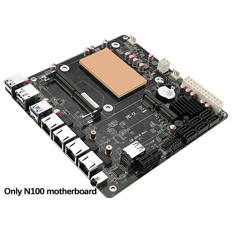 Intel i3-N305 NAS Motherboard 6-Bay 4x i226-V 2.5G 2*NVMe DDR5 Mini ITX Router 