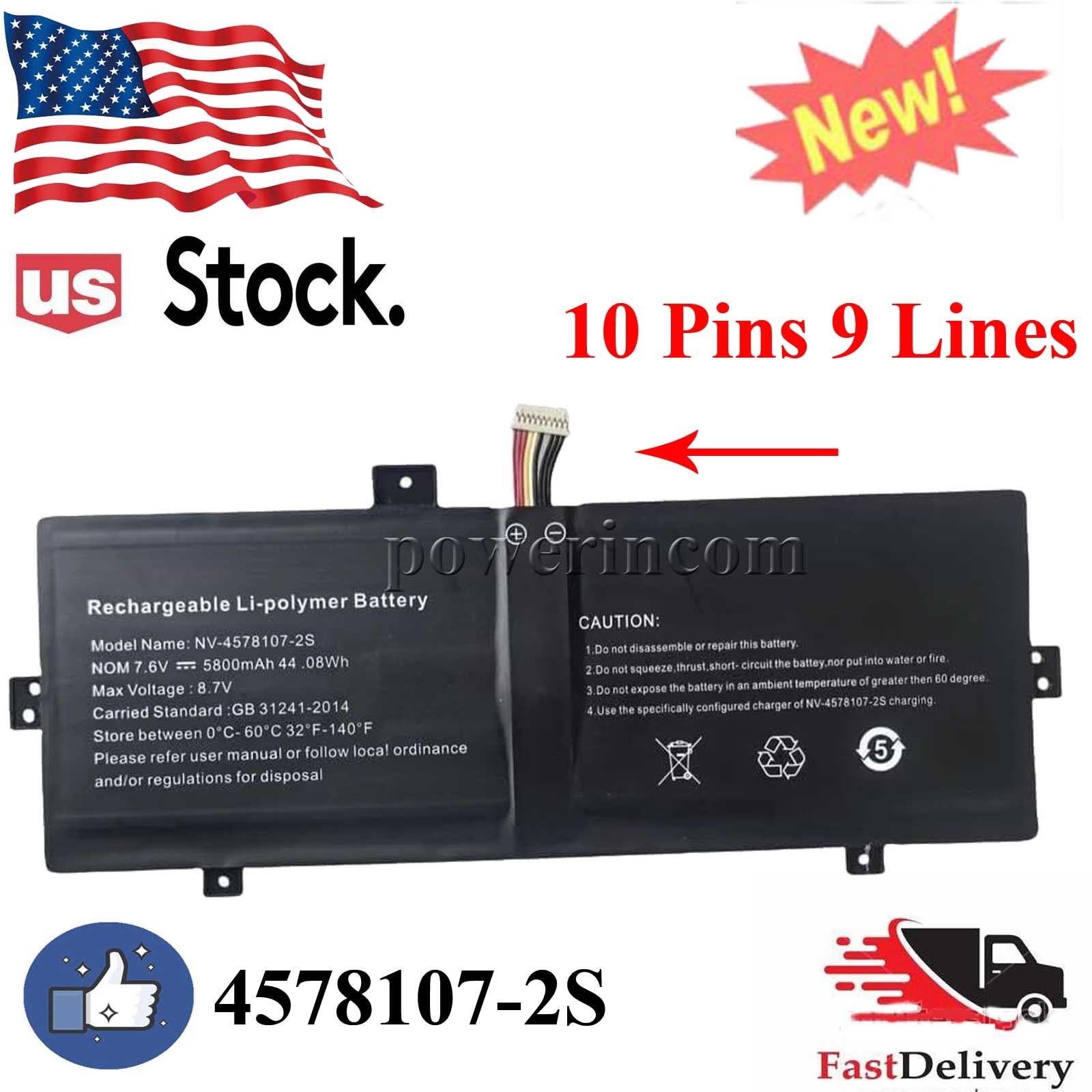 7.6V 5800mAh 44.08Wh NV-3379107-S2 battery for Geo Geobook 120