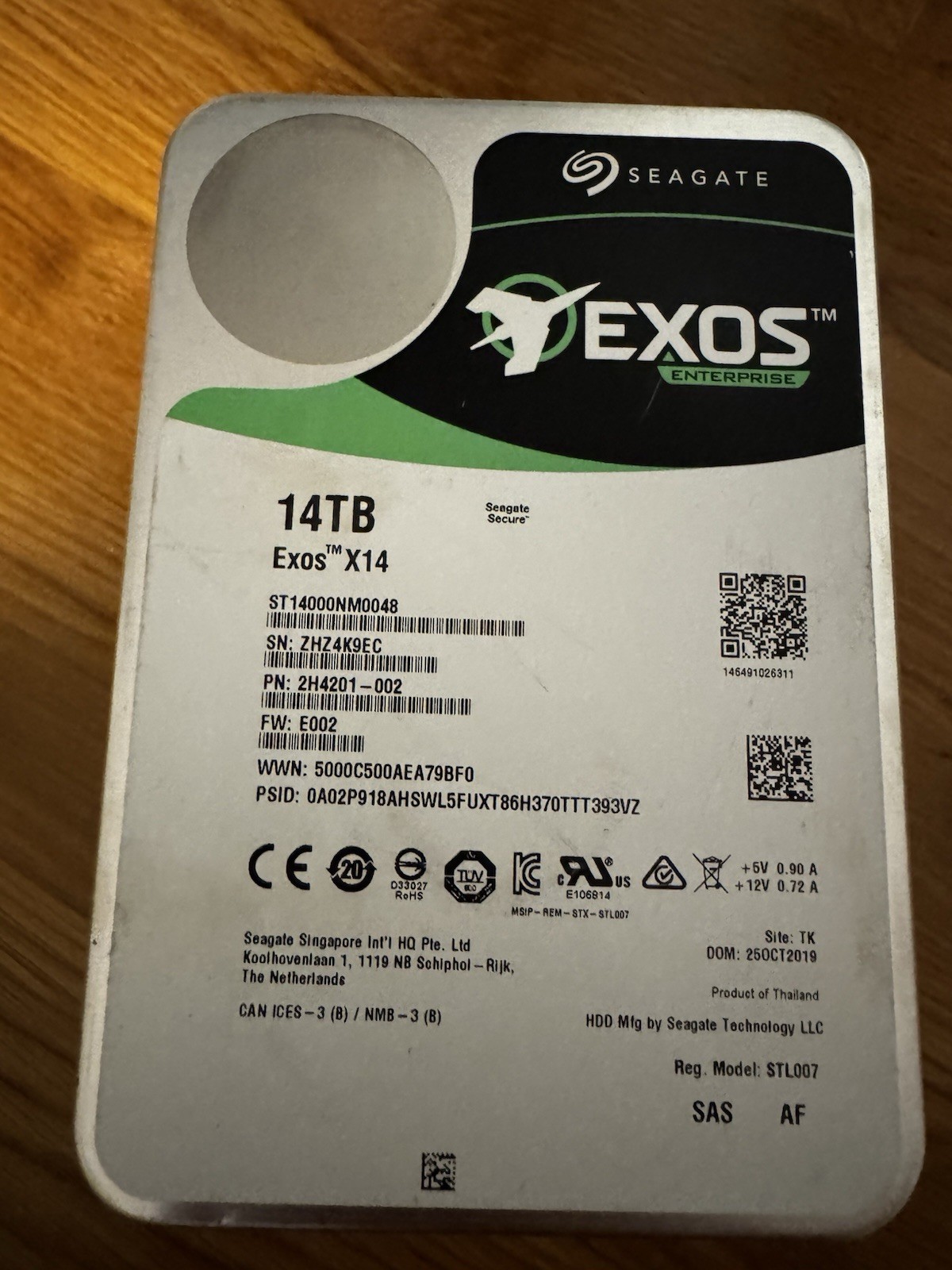 Genuine Seagate ST14000NM0048 Seagate X14 14TB 7.2K SAS 12Gbps 3.5in512e ENT HDD