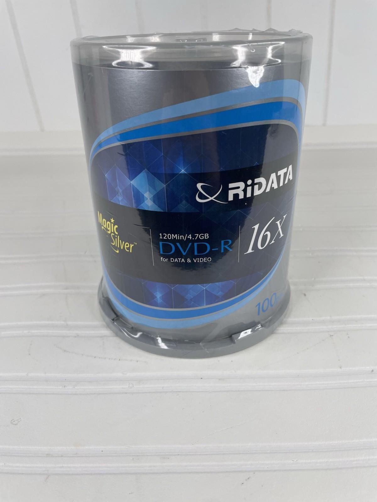 Ridata 16X 120 Minutes 4.7 GB DVD+R 100-Pack Data And Video,  Magic Silver New